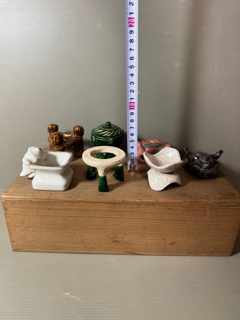 2885 川崎和楽作　楽七種　蓋置　7客　茶道具