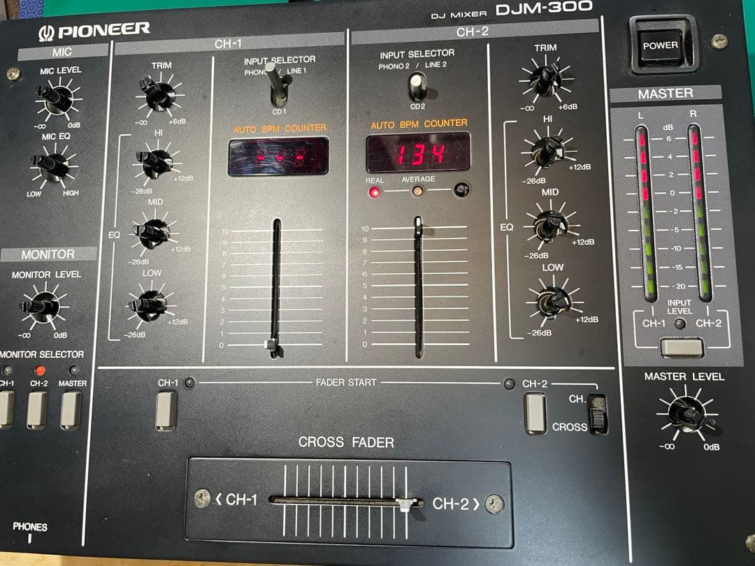 pioneer dj パイオニア　DJM-300 ブラック　フェーダーメンテナン