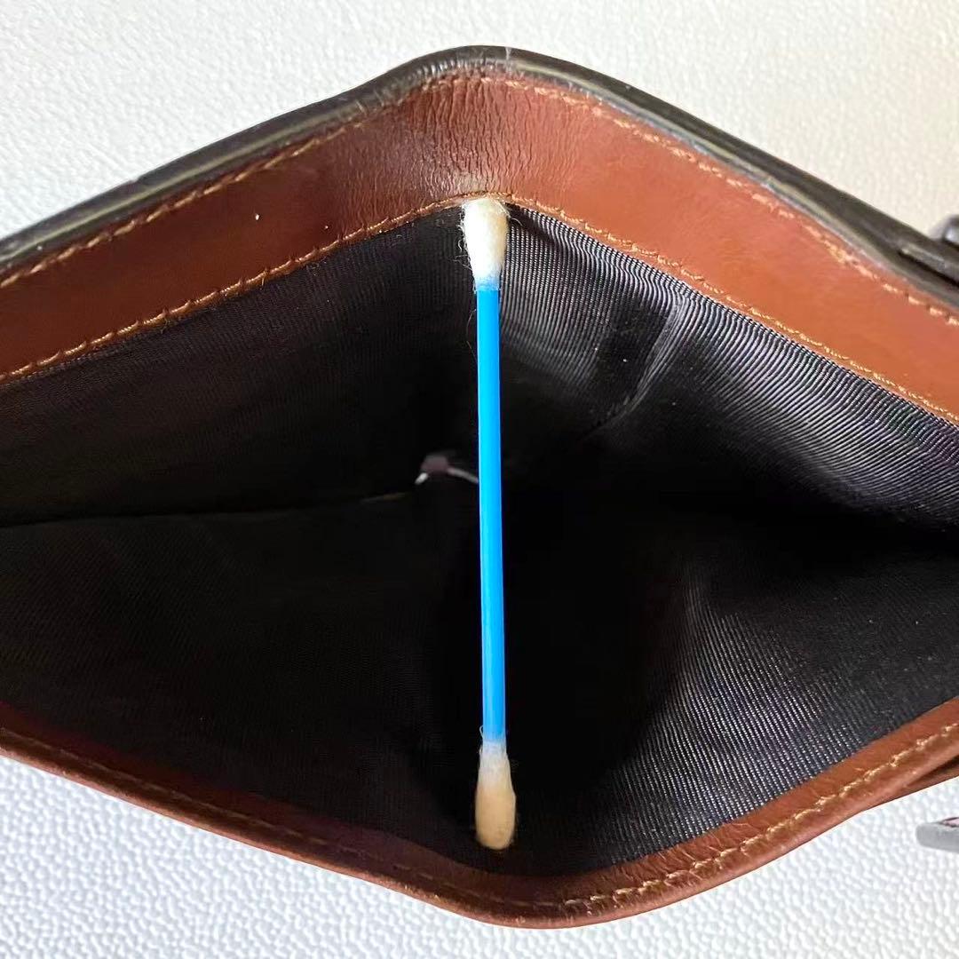 GUCCI グッチ GGスプリーム Wホック PVCレザー 二つ折り財布 美品❣️