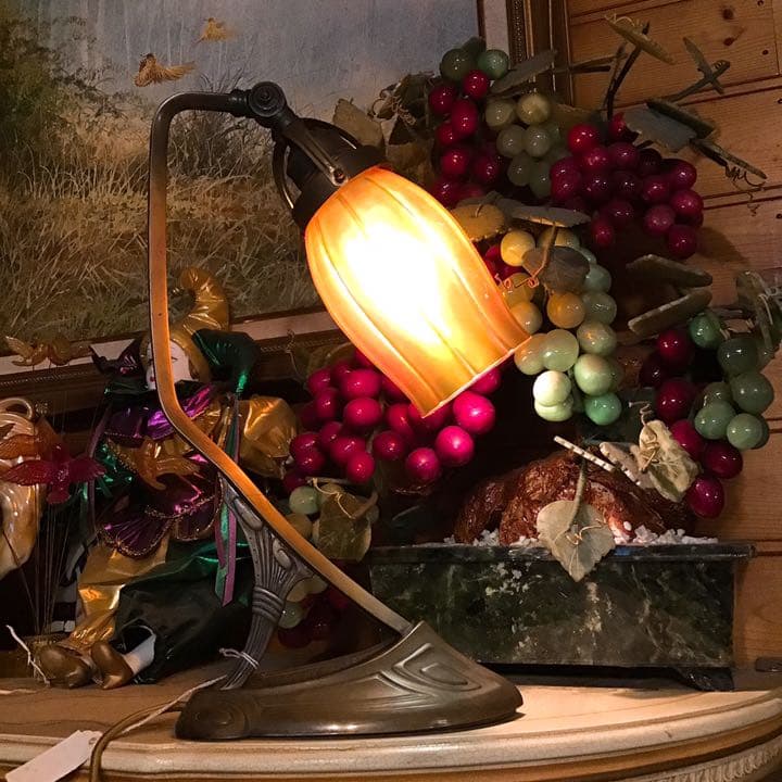 スチューベン　アンティーク　デスク　ランプ　ビンテージ　ライト　アールデコ