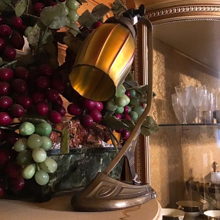 スチューベン　アンティーク　デスク　ランプ　ビンテージ　ライト　アールデコ