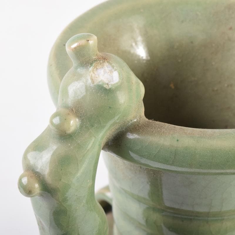 中国　龍泉窯　青磁　神獣口　執壷　水注　C　6958