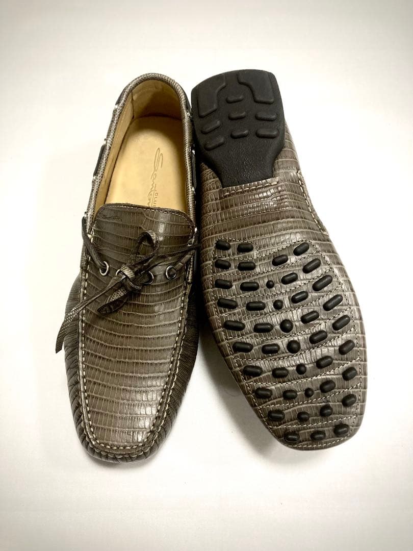 新品 SANTONI サントーニ クロコ14.8万円 ドライビングシューズ
