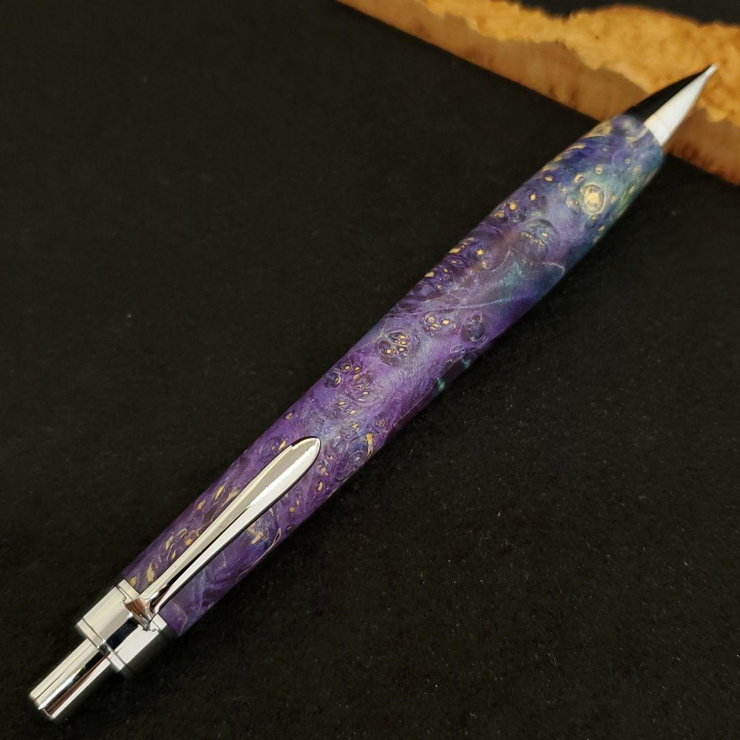 No.31ハンドメイド木軸シャーペンスタビライズドウッド