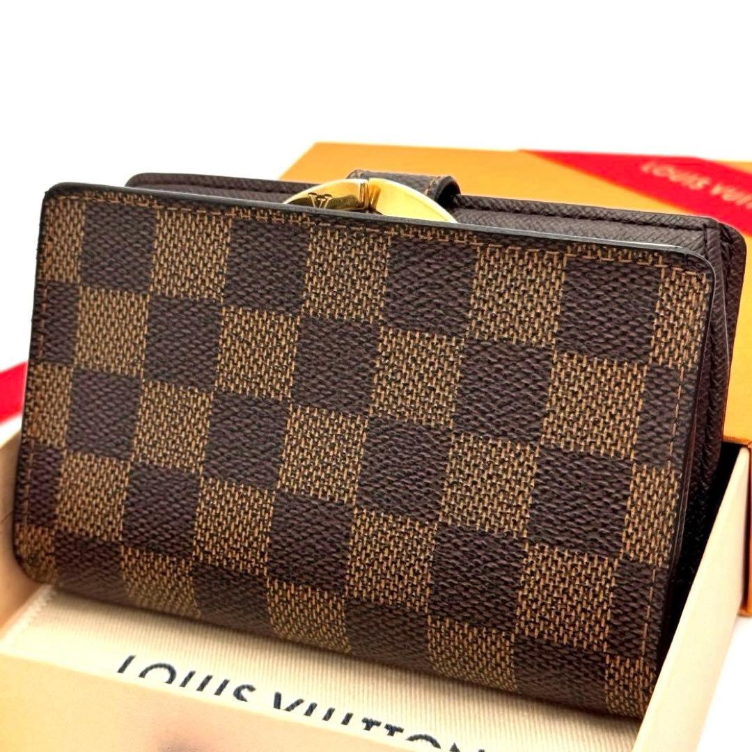 【新型】ルイヴィトン　ダミエ　エベヌ　ヴィエノワ　折り財布　コンパクト　現行