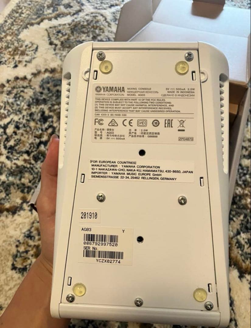 【生産終了】YAMAHA AG03 ミキサー