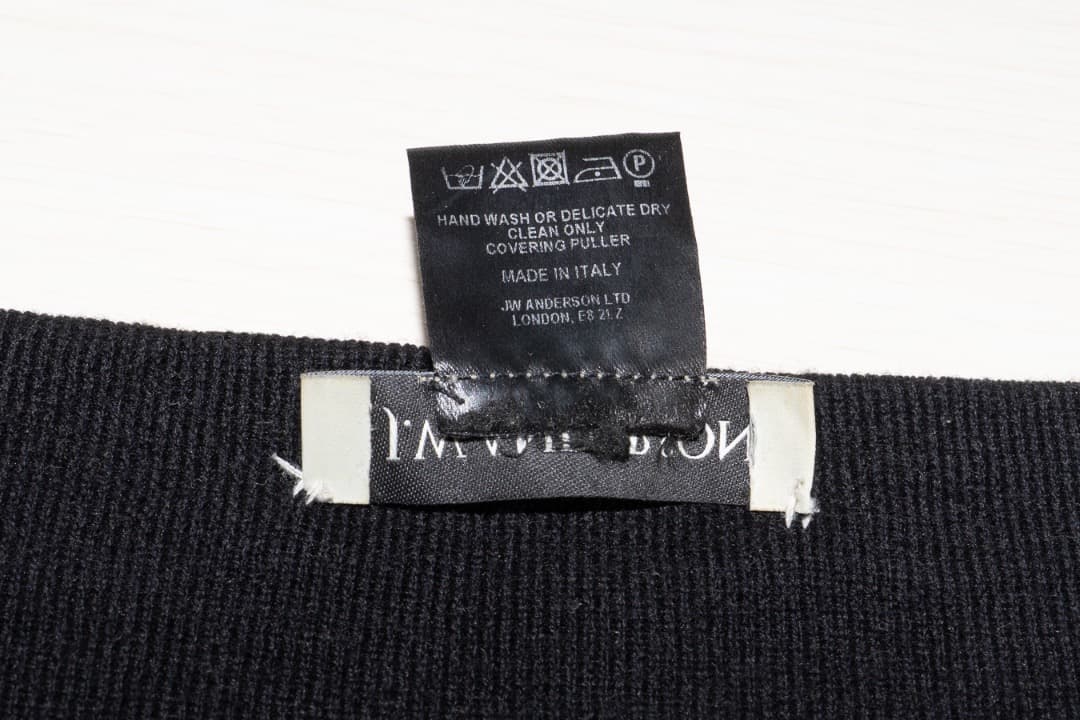 J.W. ANDERSON ブラックニットネックウォーマー