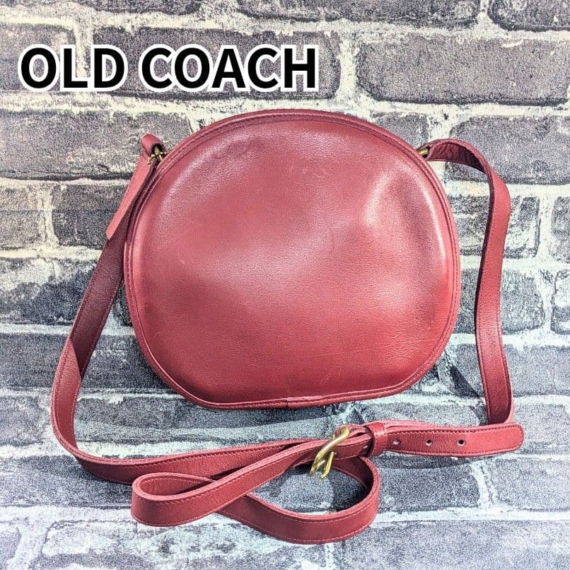 良好 オールドコーチ　ショルダーバック 丸型 キャンティーン レッド 9901