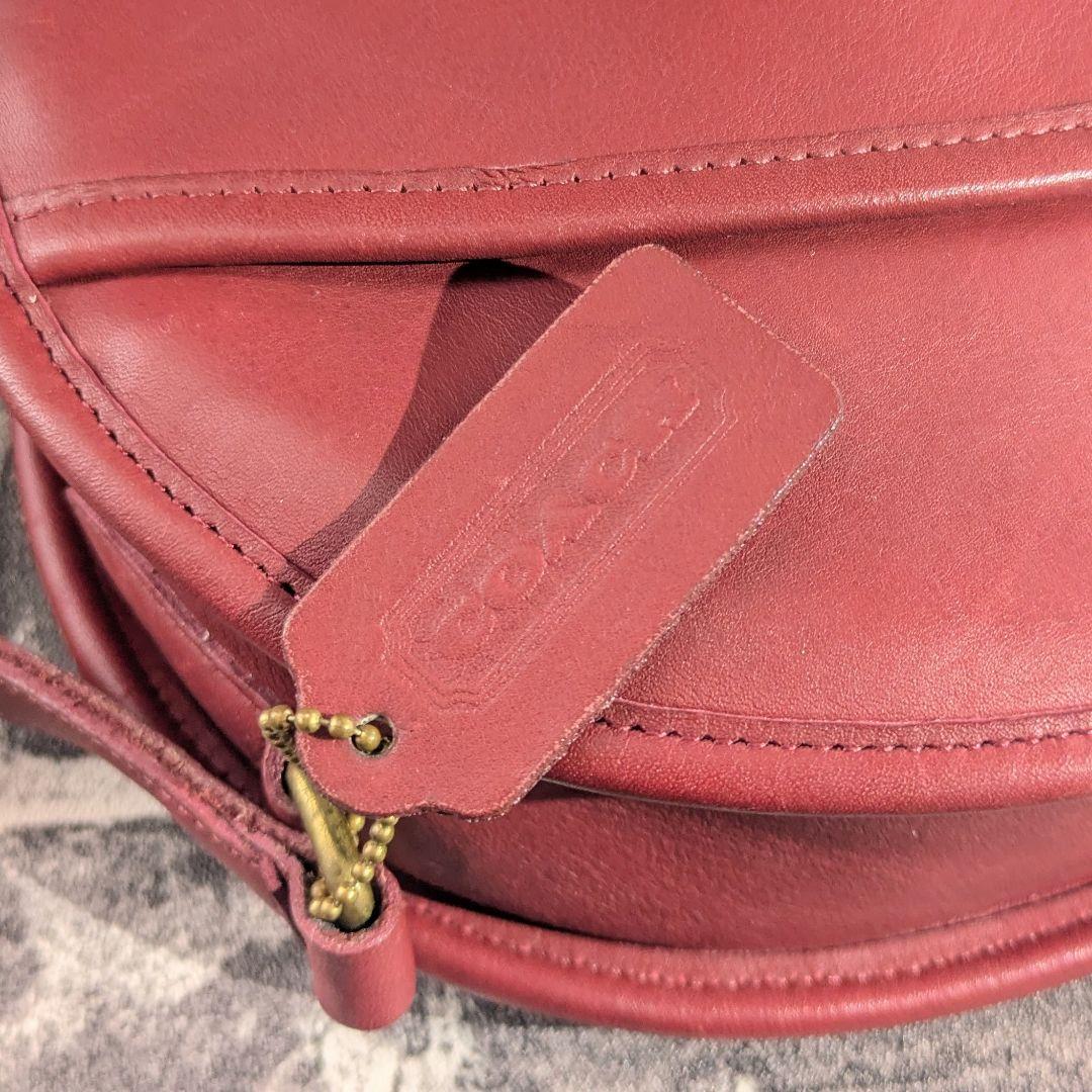 良好 オールドコーチ　ショルダーバック 丸型 キャンティーン レッド 9901