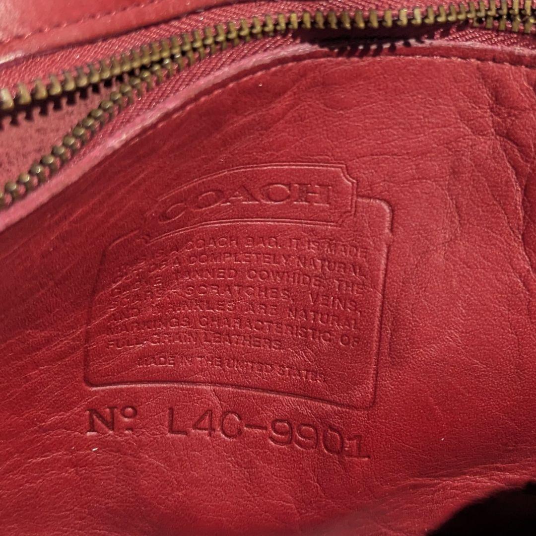 良好 オールドコーチ　ショルダーバック 丸型 キャンティーン レッド 9901
