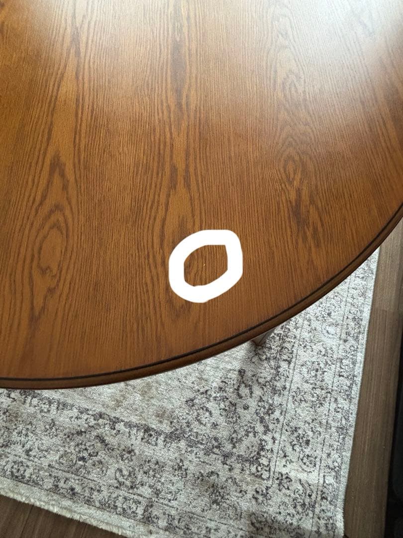 ダイニングテーブル　丸テーブル　ヴィンテージ風