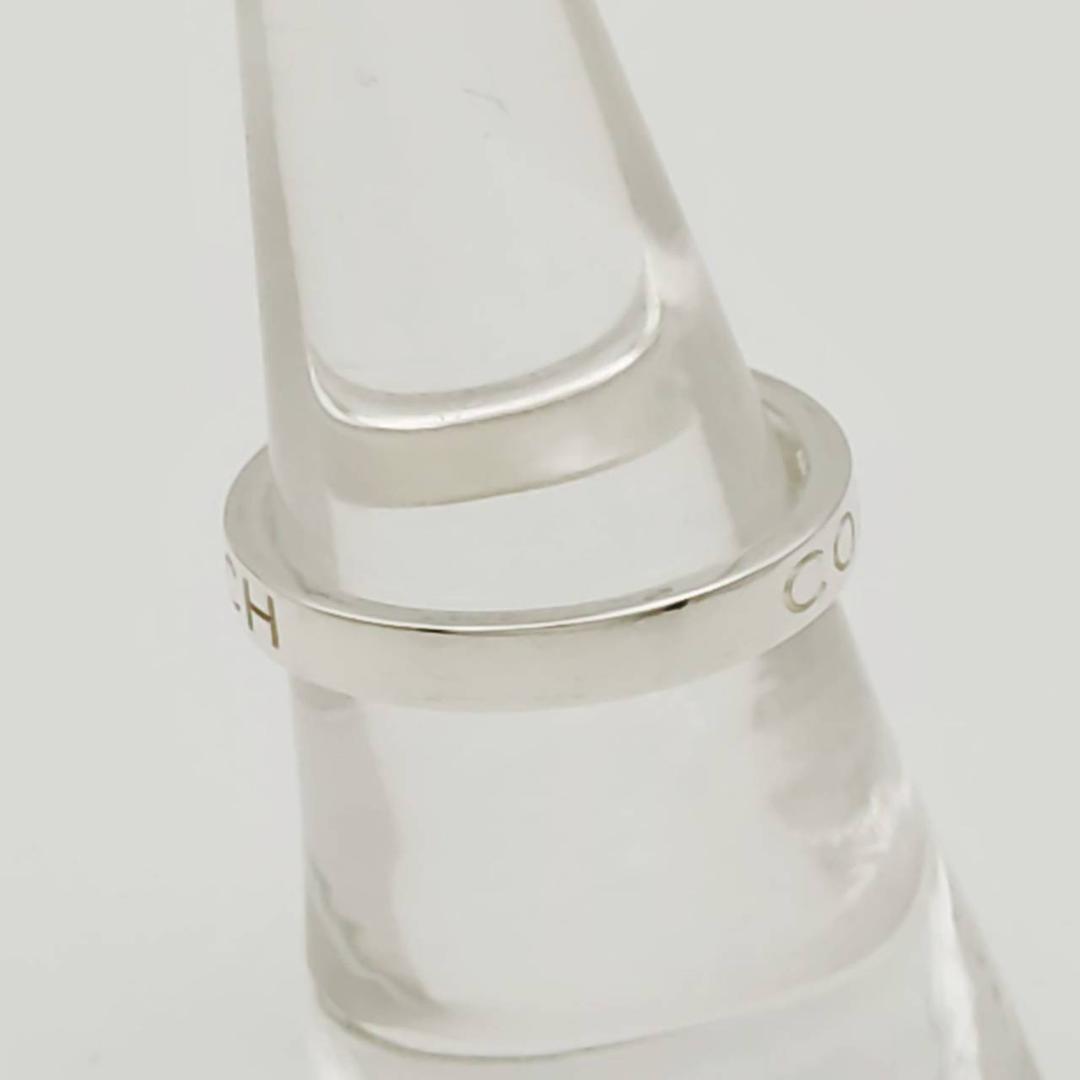 【極美品】✨コーチ　リング14.5号　ロゴ ノーツ　シルバー　COACH　指輪