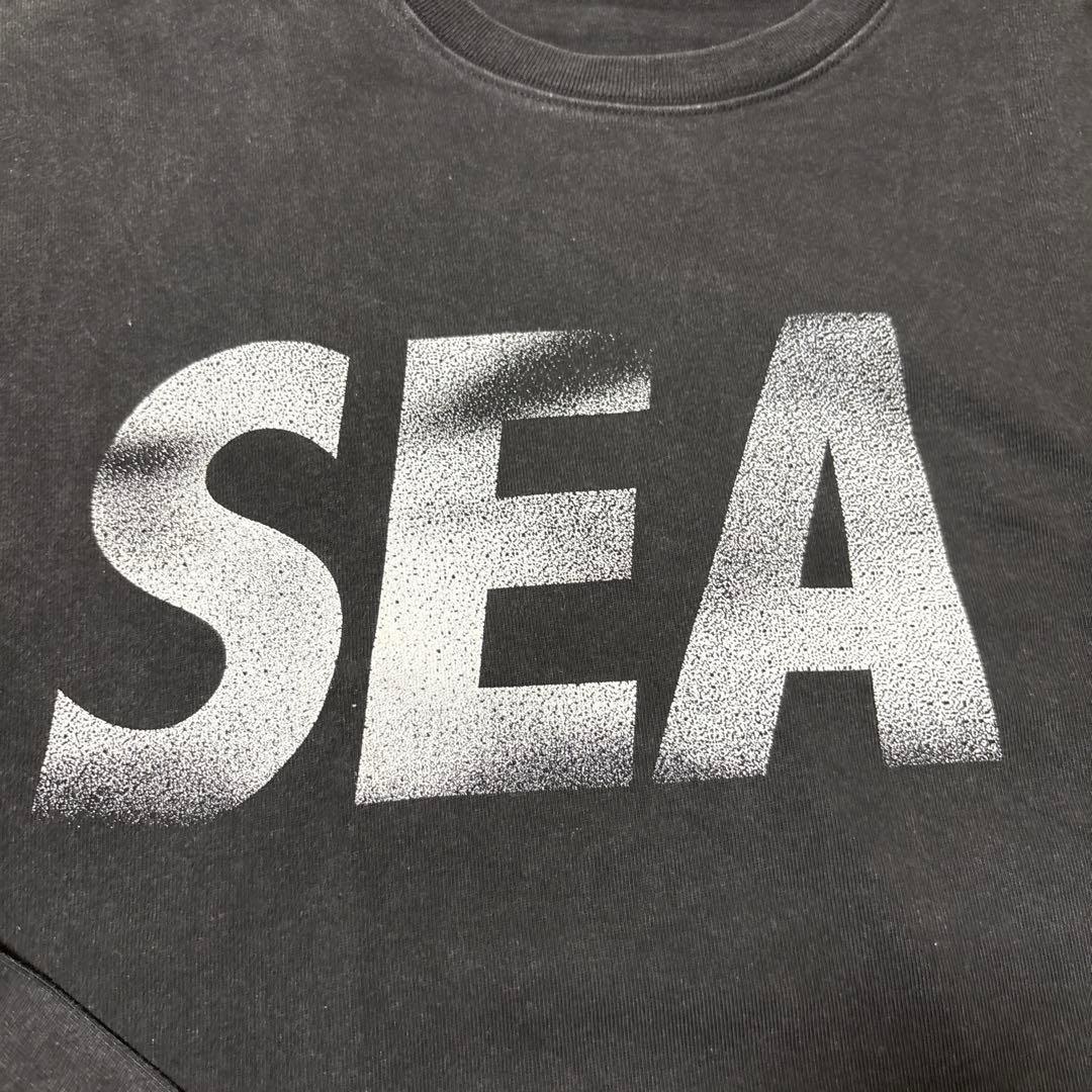 Windandsea SEA ロンT ヴィンテージ加工XLサイズ ブラック 古着
