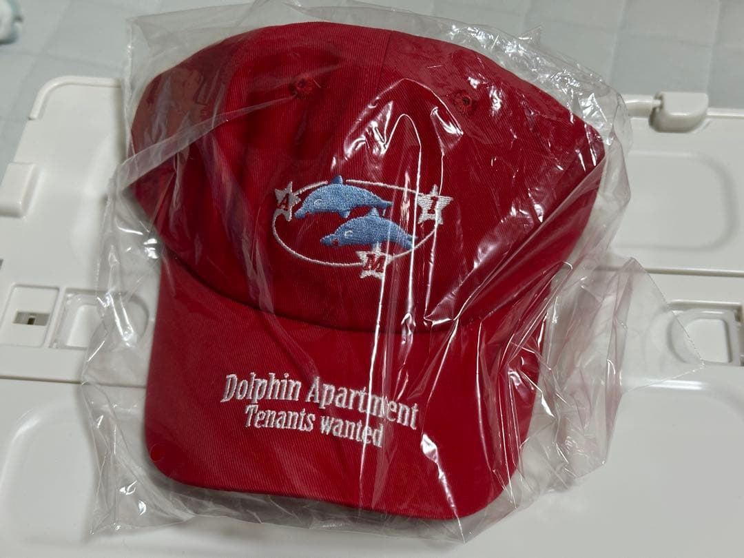 あいみょん ドルフィン アパート グッズ キャップ 赤 ベージュ 2点セット