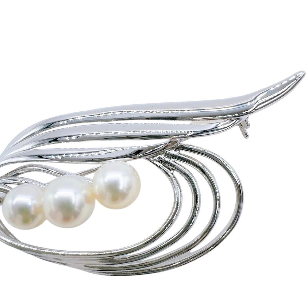 希少/未使用級✨タサキ ブローチ ピンバッチ パール 真珠 シルバー フォーマル