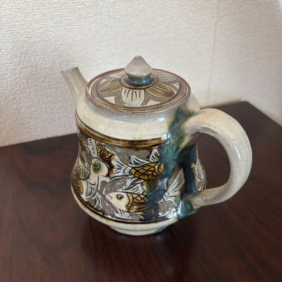 島袋常明　ティーポット　沖縄　やちむん　急須