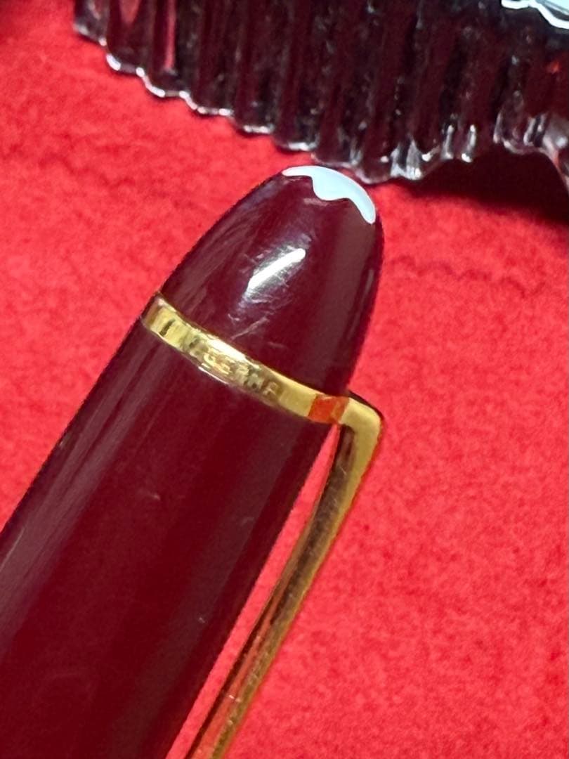 新春セール！【超希少⭐︎廃番につき激レア品】ボルドーモンブラン万年筆14K中白