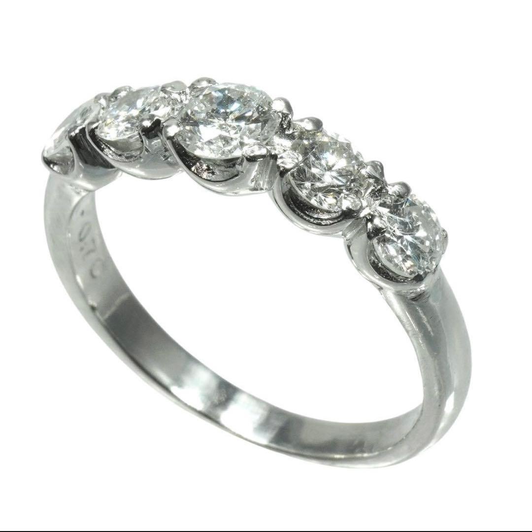 Pt900 天然ダイヤモンド 0.70ct リング　６号 エタニティ