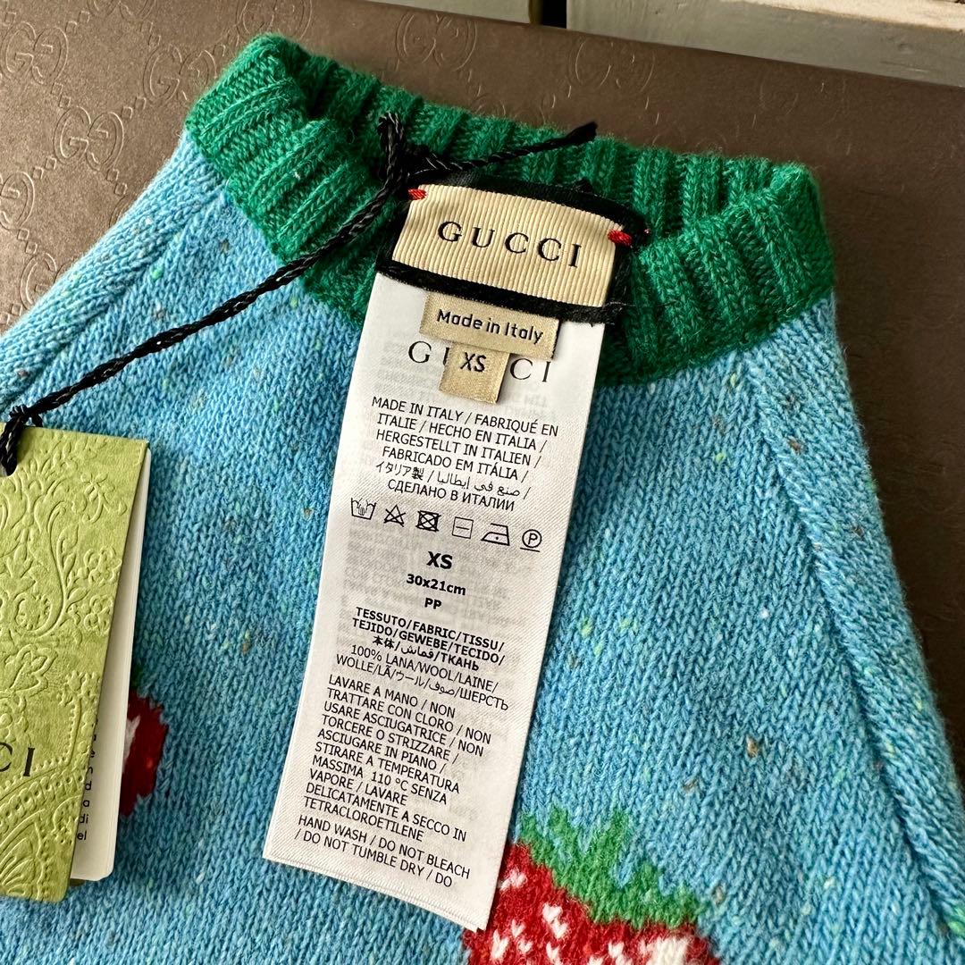GUCCI グッチ 犬 ペット用 ニット セーター イチゴ柄 XSサイズ