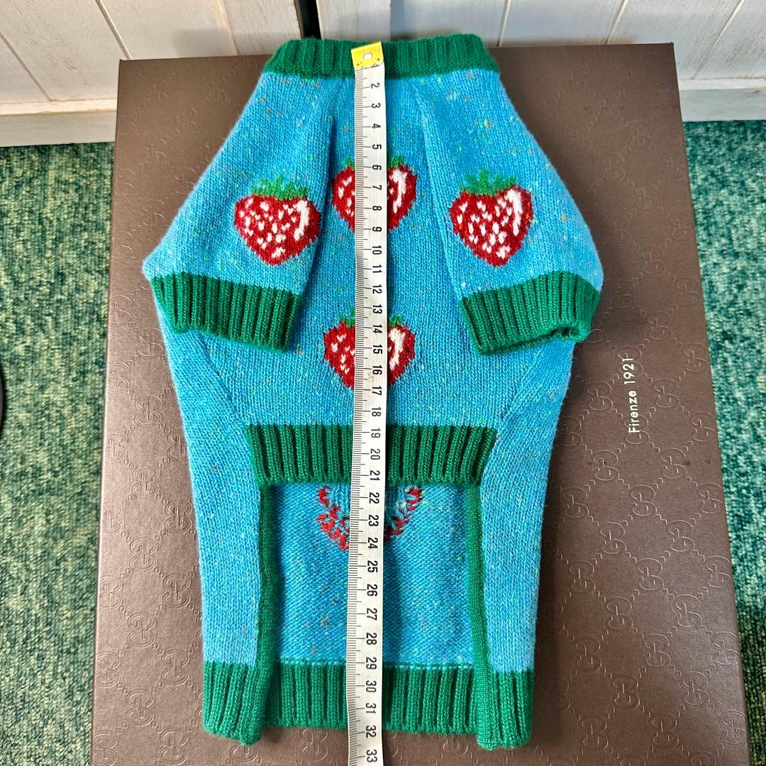 GUCCI グッチ 犬 ペット用 ニット セーター イチゴ柄 XSサイズ