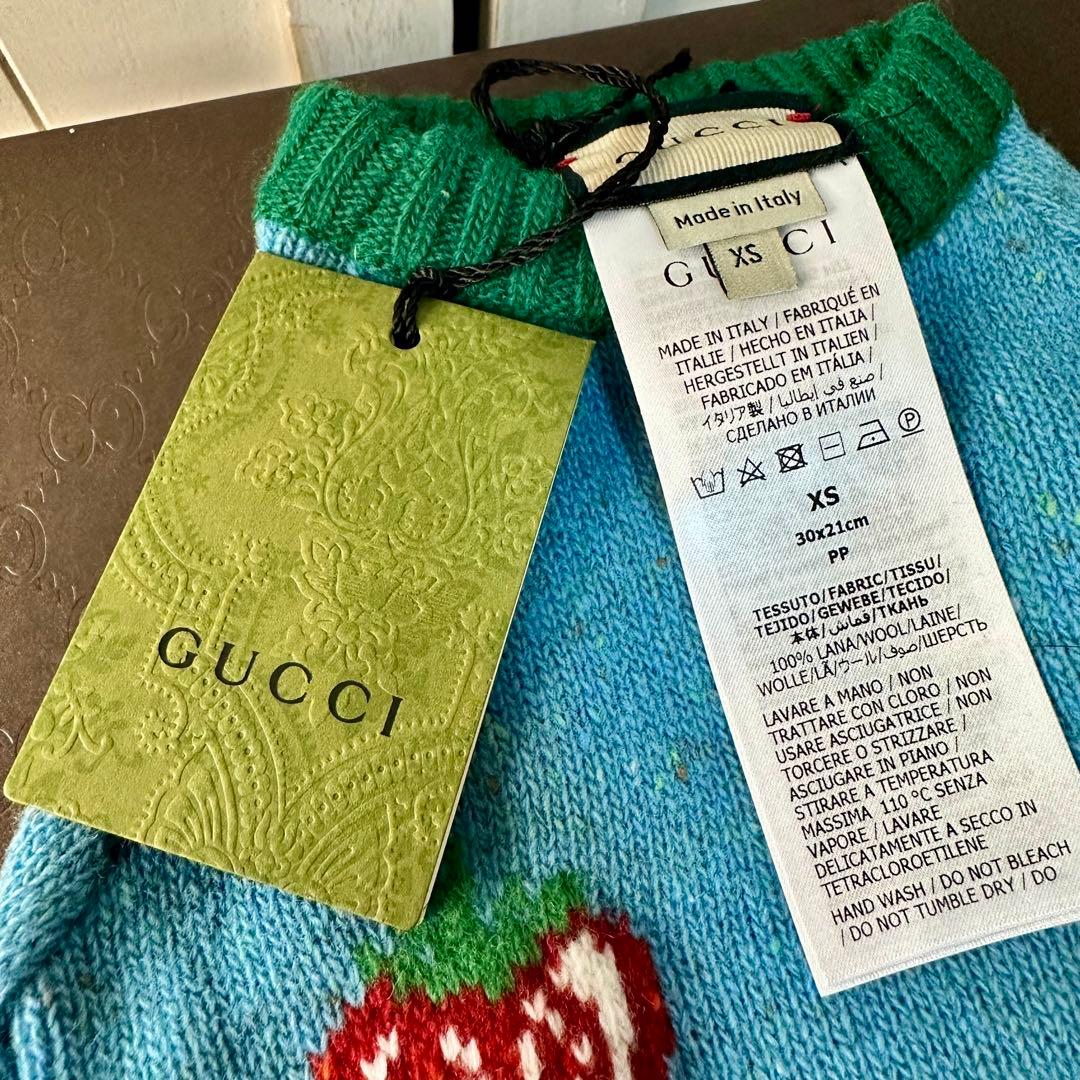 GUCCI グッチ 犬 ペット用 ニット セーター イチゴ柄 XSサイズ