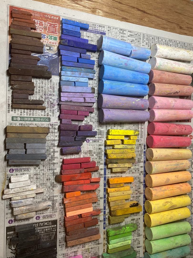 パステル約90本＋クレヨン&ペン約360本