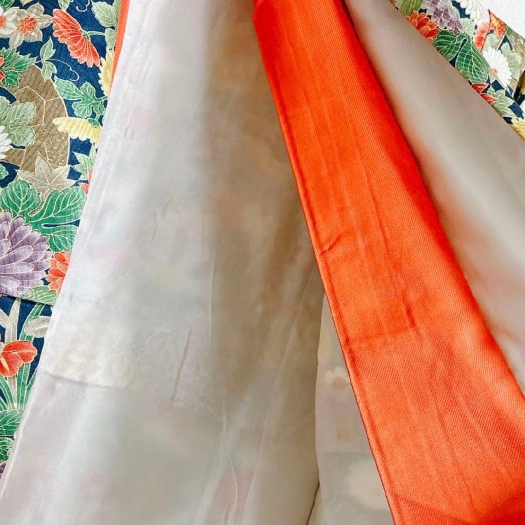 2点セット 美品 三松 アンティーク 振袖 正絹 袷 帯 大正ロマン 成人卒業式