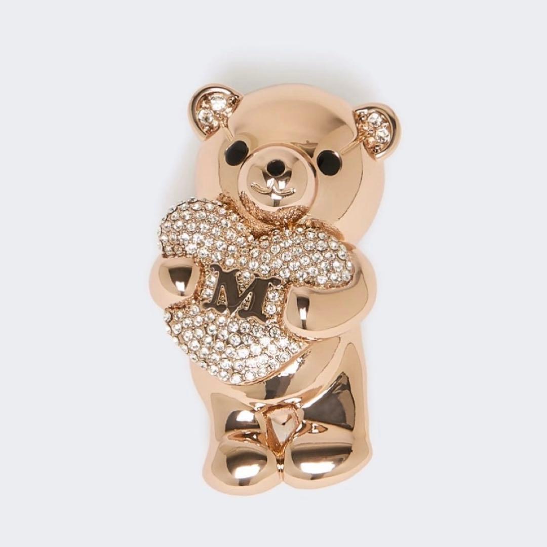 MaxMara テディベア ハート ブローチ
