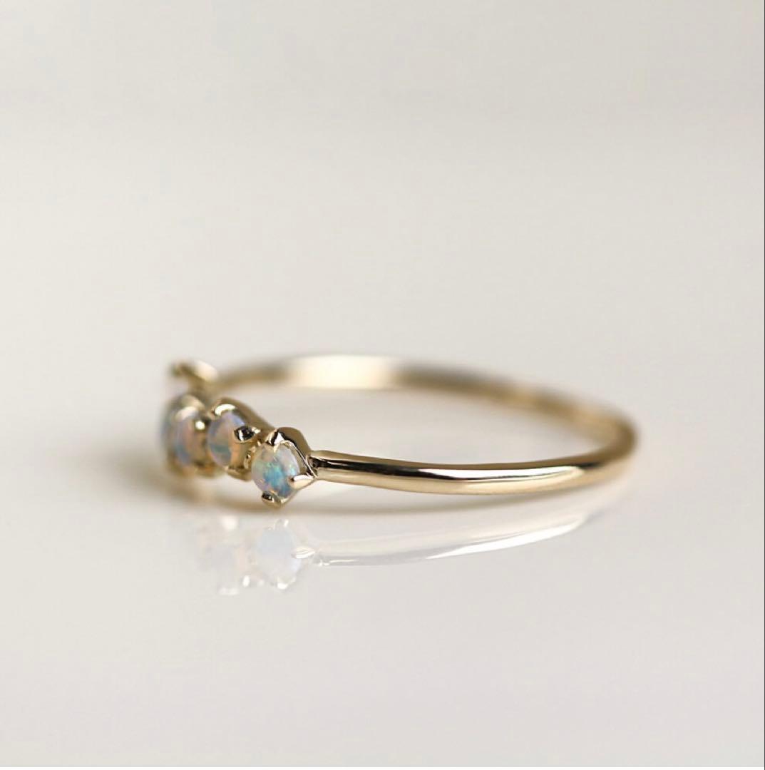 【たいて】【cui-cui】K10YG オパール クラスター リング