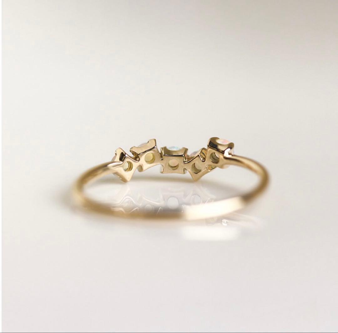 【たいて】【cui-cui】K10YG オパール クラスター リング