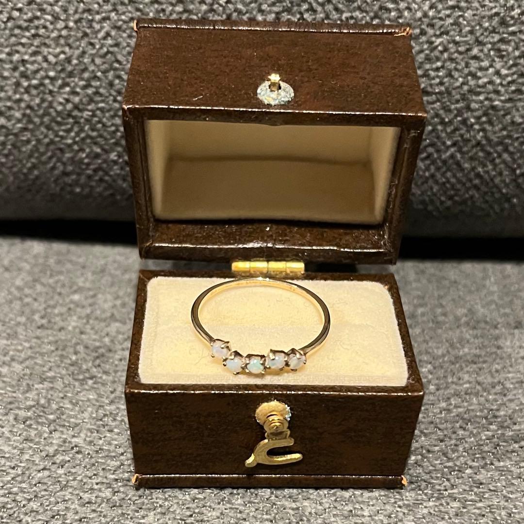 【たいて】【cui-cui】K10YG オパール クラスター リング