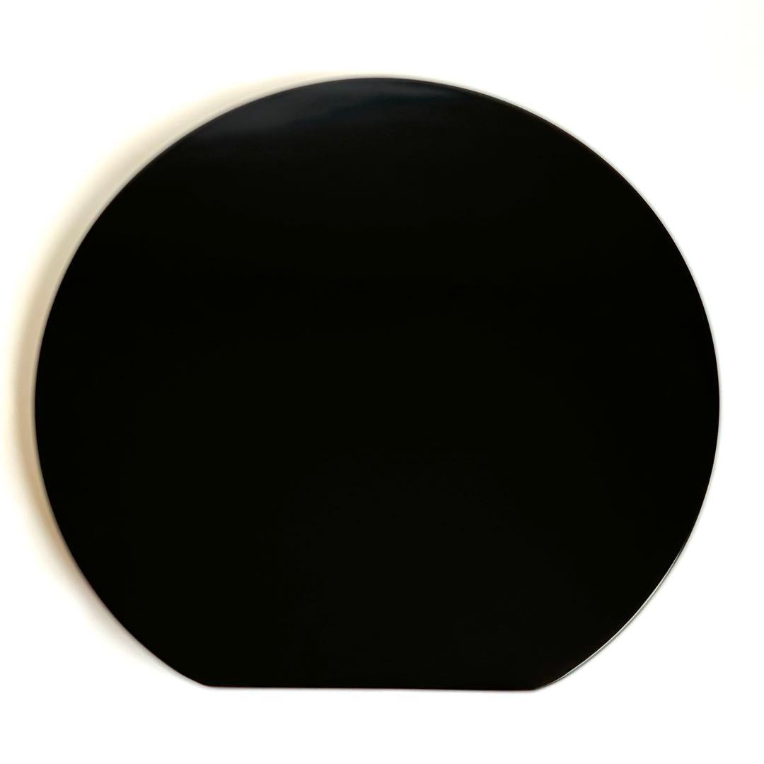 【未使用】天然木 木製 漆塗り 溜め ランチョンマット お膳 膳 お盆 丸丸②