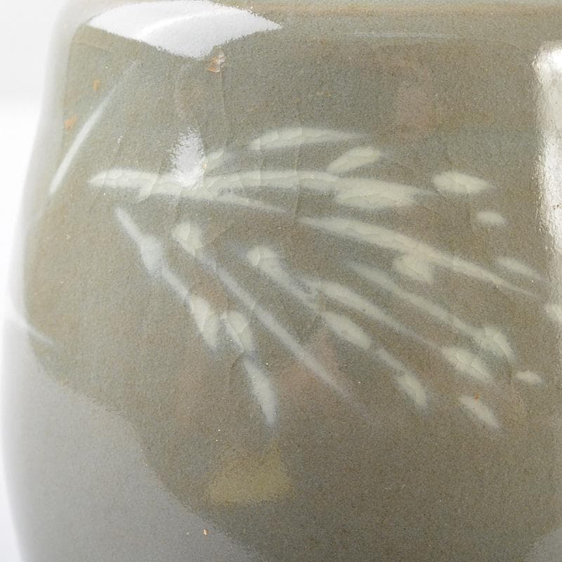 茶道具　高田焼　伝七窯　青木修造　茶入　仕覆付　共箱　V　R6603