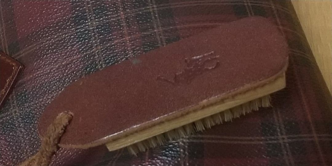 ポロラルフローレン ミニボストンバッグ チェック柄 ブラウン