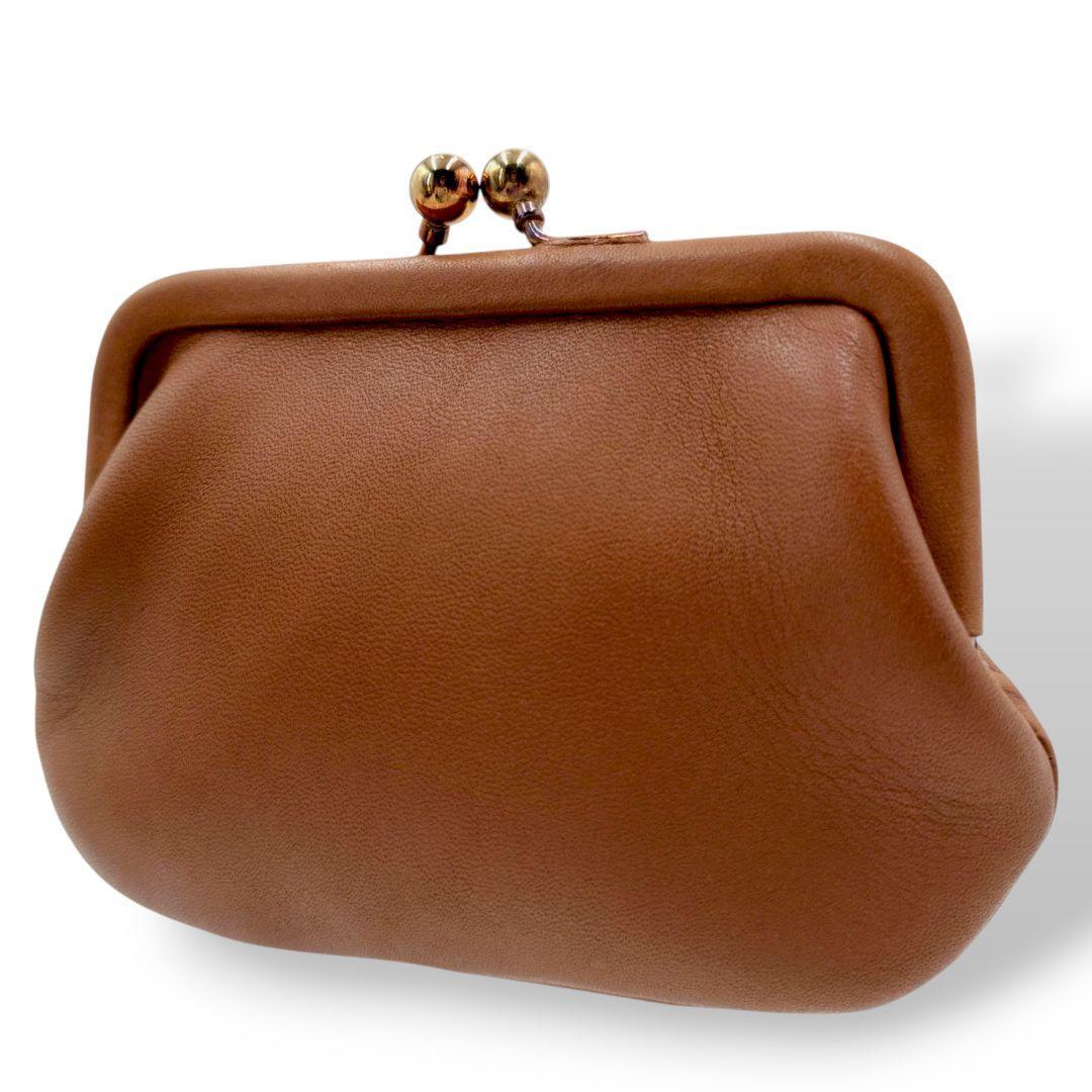 小物 Old Coach kiss lock coin purse Leather