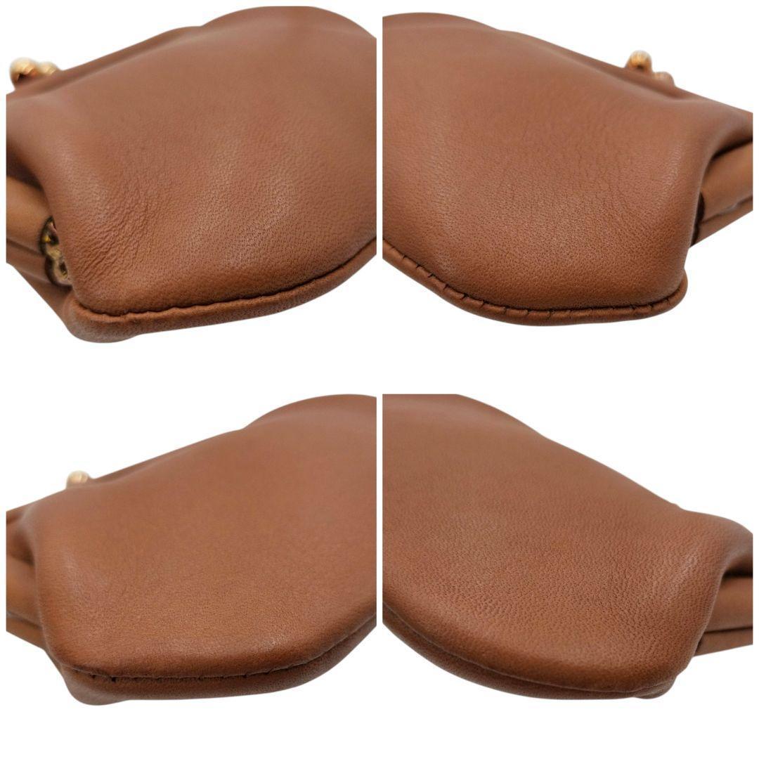 小物 Old Coach kiss lock coin purse Leather