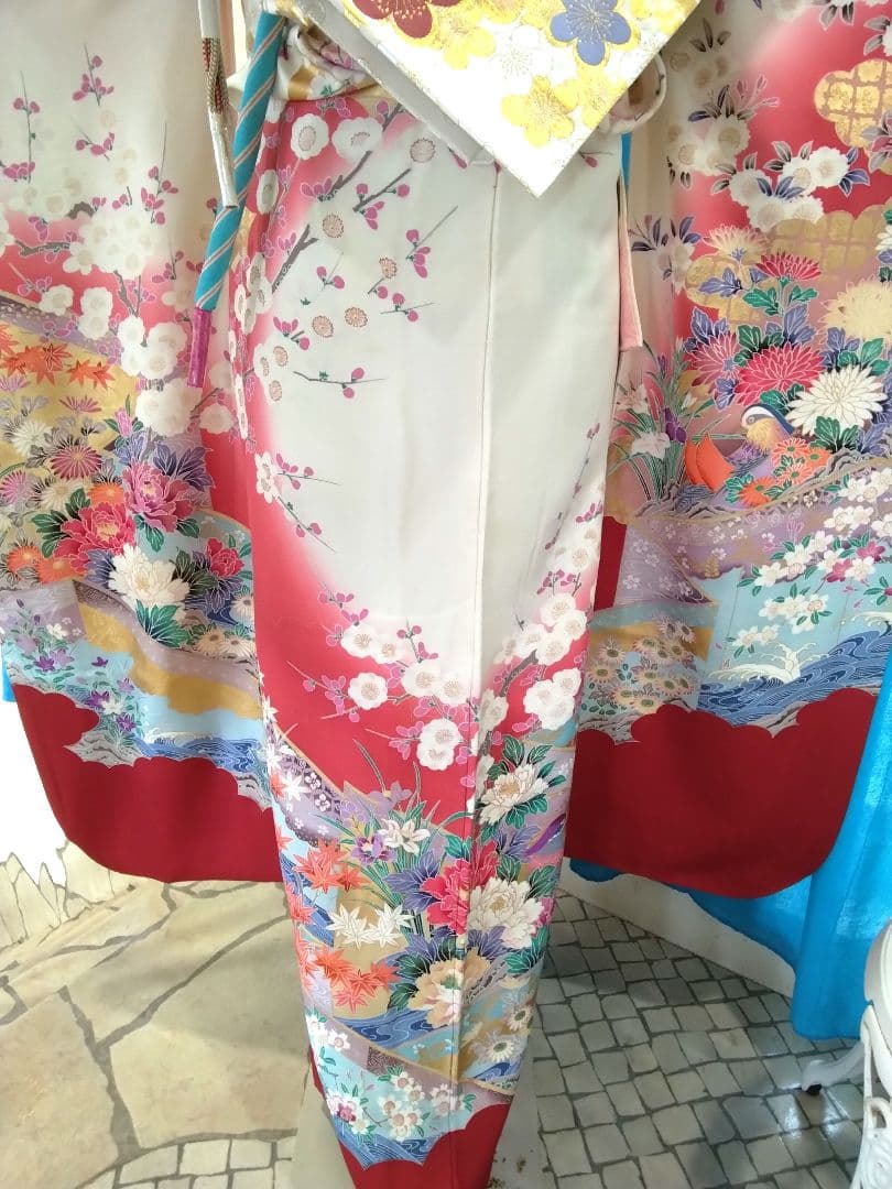 振袖フルセット、正絹振袖成人式、重ね衿、帯揚げ帯締め、西陣袋帯、