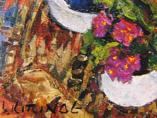 桐野江節雄、【紅麗白華】、希少な額装用画集より、新品額装付