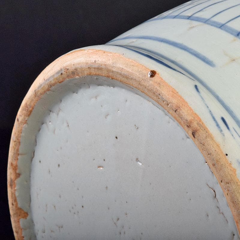 中国　青花　喜字文雙耳瓶　高さ約42.5㎝　V　R7762B