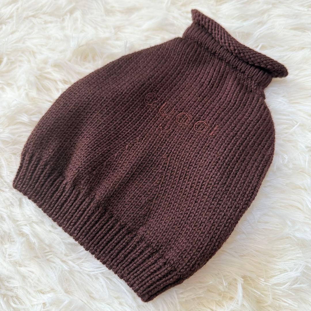 グッチ ドッグ 刺繍 犬服 小型犬 ドッグウエア セーター　ニット ブラウン犬服