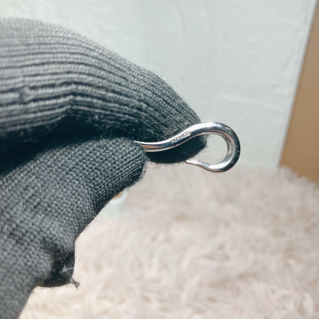 超美品 エルメス ジャンボ ブレスレット シルバー チョーカー ダブル 編み込み