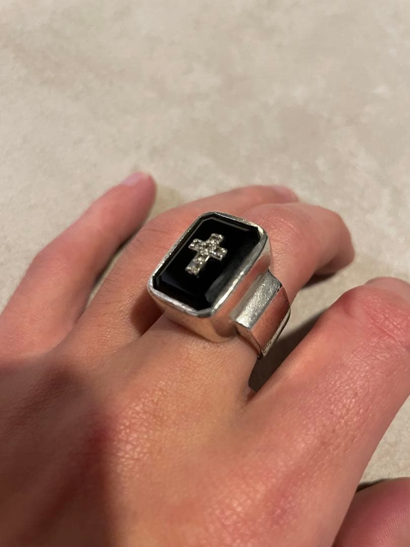 Justin Davis エミネムリング クロス オニキス 19号前後 正規品