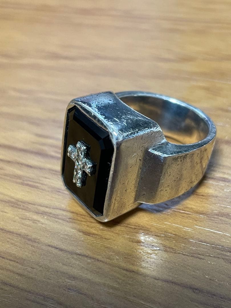 Justin Davis エミネムリング クロス オニキス 19号前後 正規品