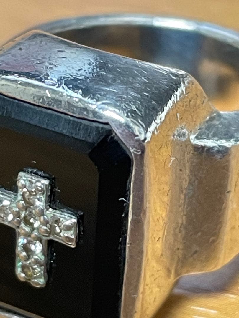 Justin Davis エミネムリング クロス オニキス 19号前後 正規品