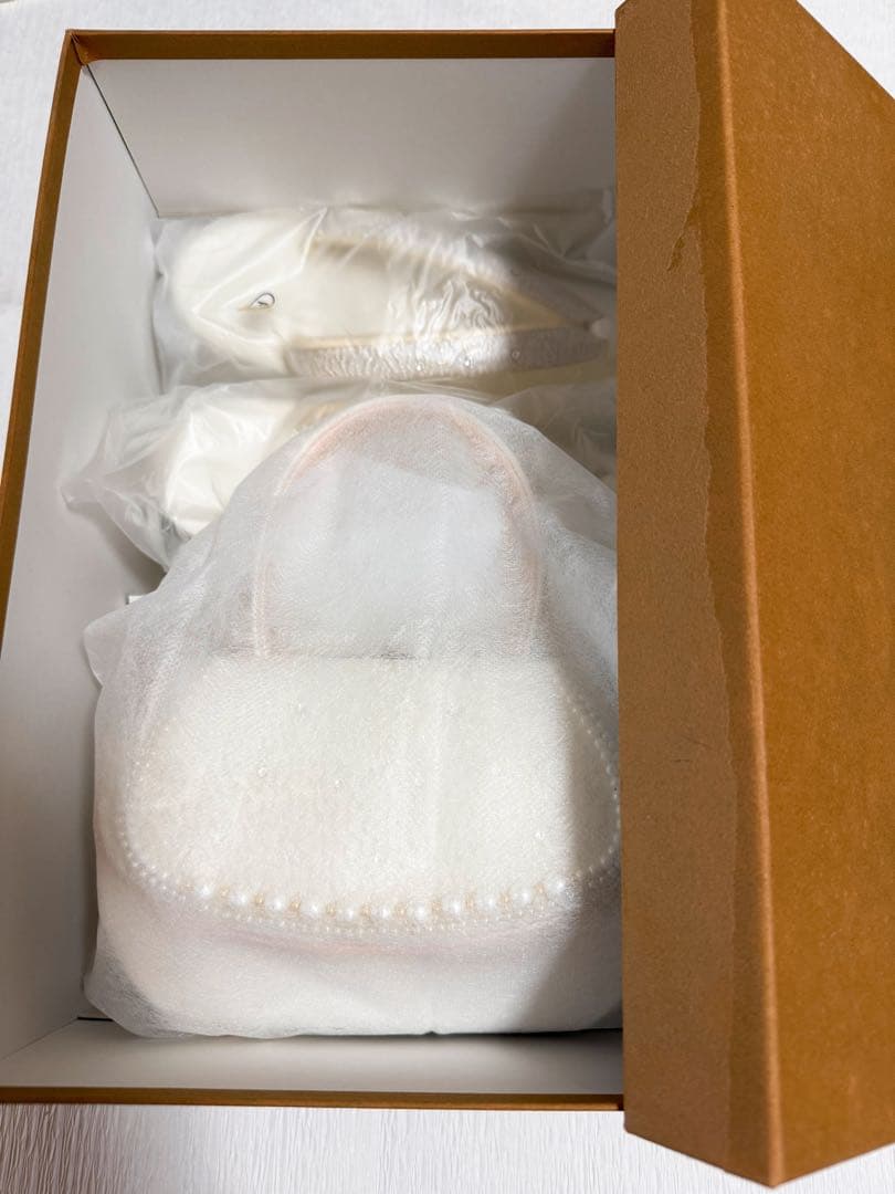 No.7 成人式草履バッグセット　振袖用　パール＆ストーン