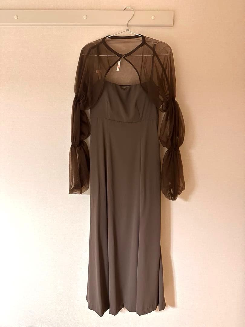 Kastane オケージョンドレス 結婚式 / チュールレイヤードベアドレス