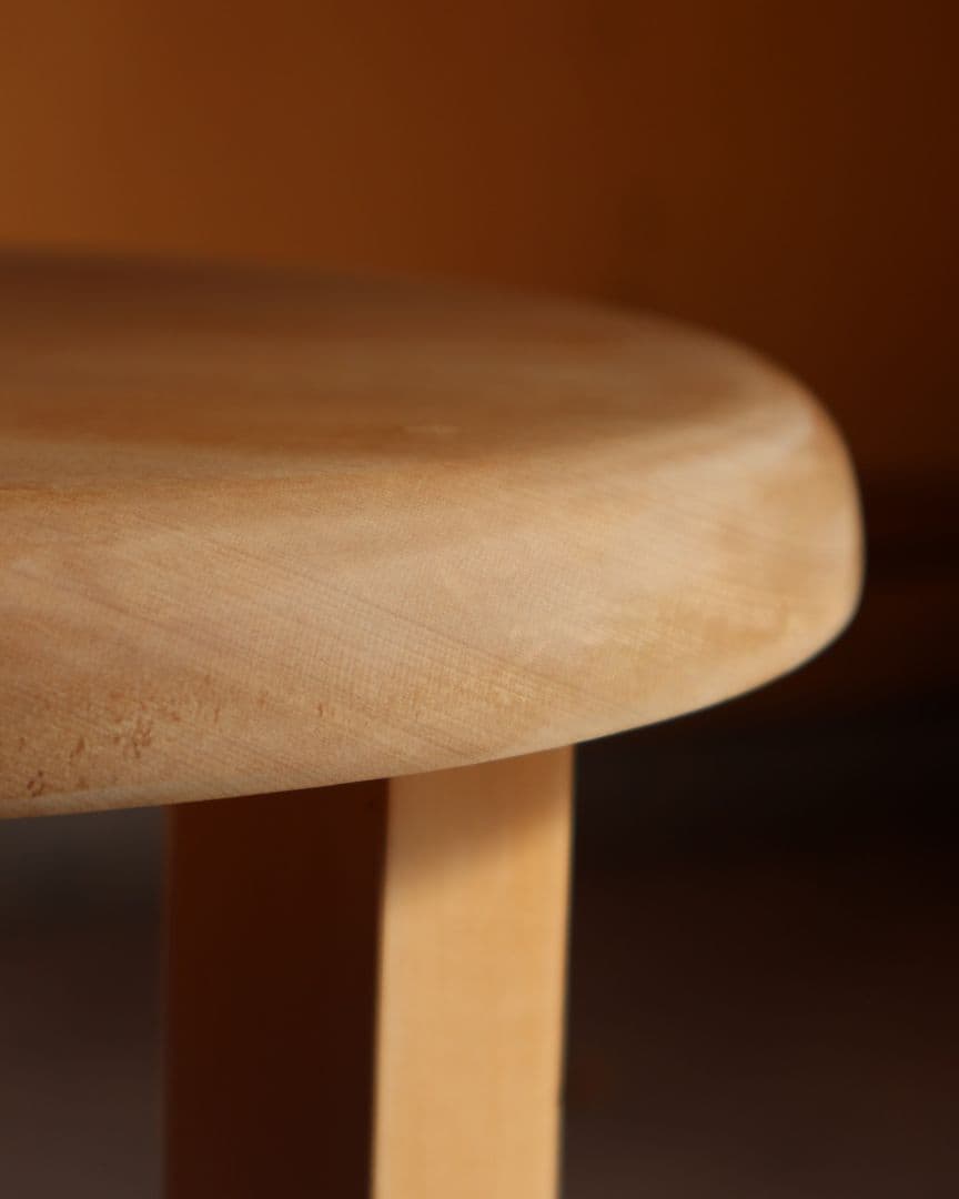 最終値下げ　クリーンなブナの丸スツール　古道具 古家具 アンティーク カフェ