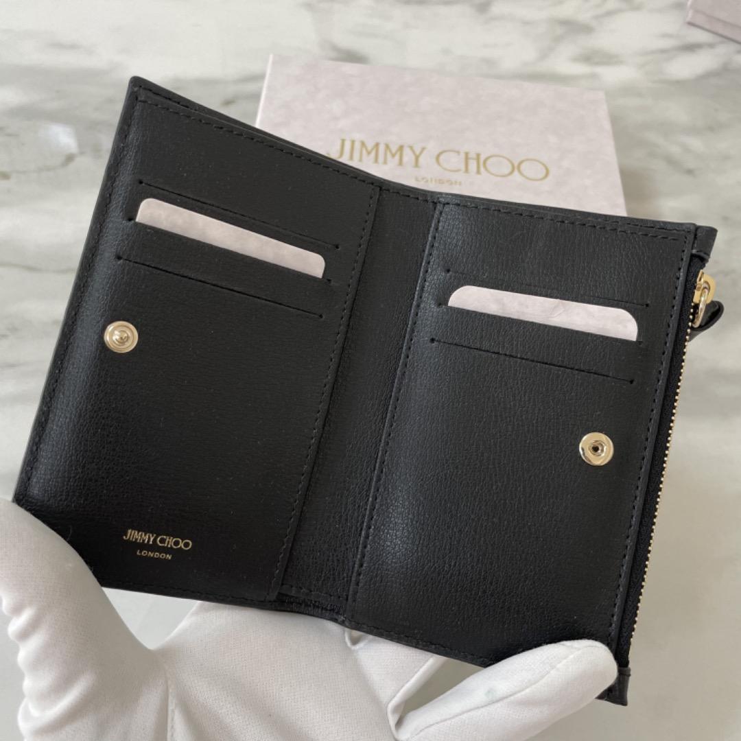 ジミーチュウ　LITZY 二つ折り　財布　ブラック　バッグ　スニーカー