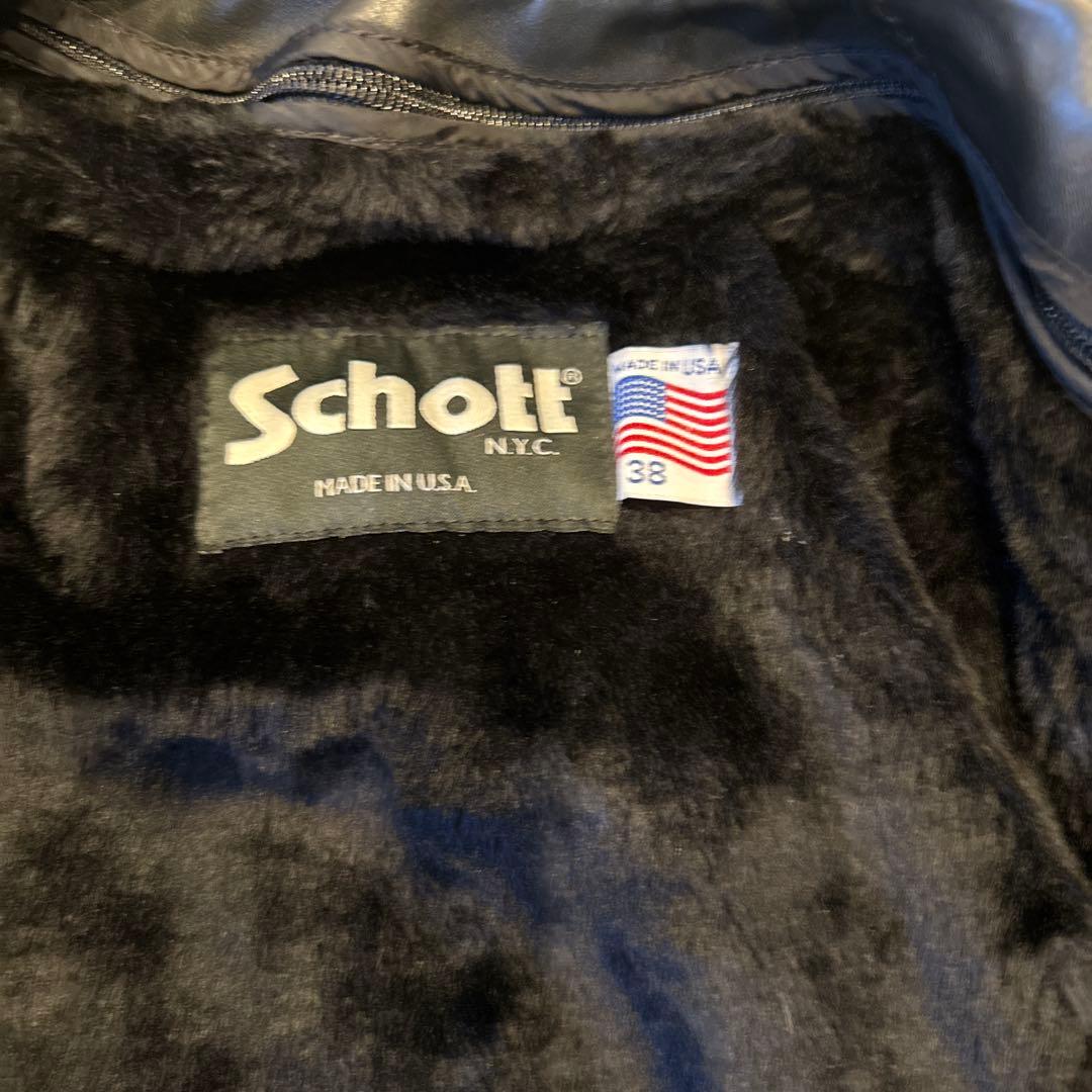 Schott シングルライダースジャケット ブラック 38美品