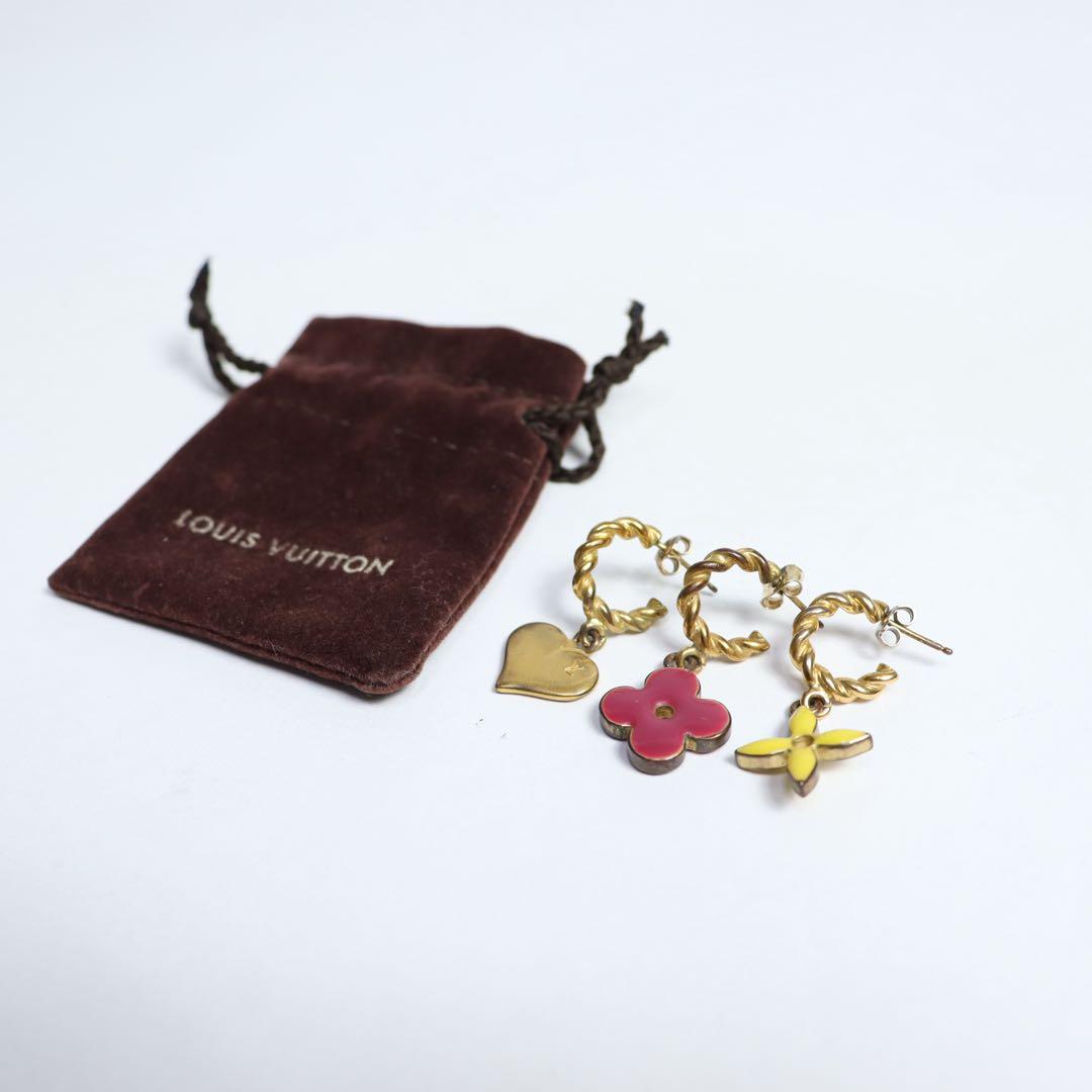 LOUIS VUITTON ルイヴィトン ピアス 3個セット　ブークルドレイユ